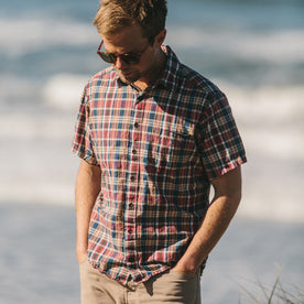 The Short Sleeve California in Red Madras - featured image