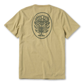 flatlay of The Heavy Bag Tee in Khaki Dahlia, from the back, Knits by Taylor Stitch