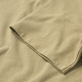 material shot of the sleeve on The Heavy Bag Tee in Khaki Dahlia, Knits by Taylor Stitch