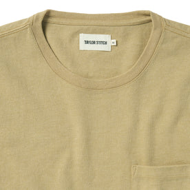 material shot of The Heavy Bag Tee in Khaki Dahlia, Knits by Taylor Stitch