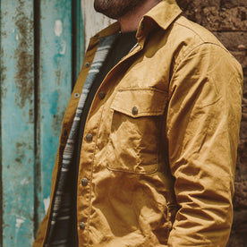 The Chore Jacket in Mustard Dry Wax Canvas: Alternate Image 3, Outerwear by Taylor Stitch