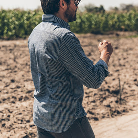 The Chore Shirt in Indigo Striped Chambray: Alternate Image 3, Wovens by Taylor Stitch