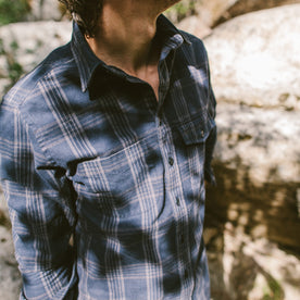 The Crater Shirt in Navy & Charcoal Plaid, Wovens by Taylor Stitch