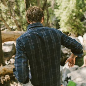 The Crater Shirt in Navy & Charcoal Plaid, Wovens by Taylor Stitch