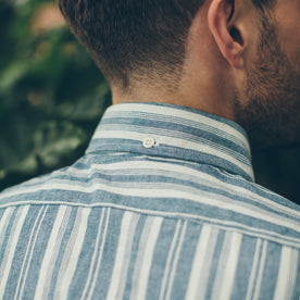 The Short Sleeve California in Blue Striped Chambray: Alternate Image 3, Wovens by Taylor Stitch