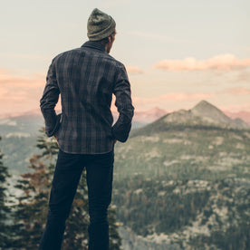 The Crater Shirt in Charcoal & Navy Plaid, Wovens by Taylor Stitch