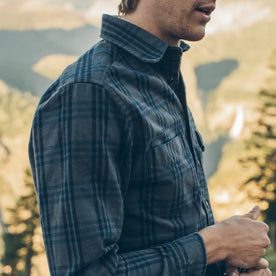 The Crater Shirt in Charcoal & Navy Plaid, Wovens by Taylor Stitch