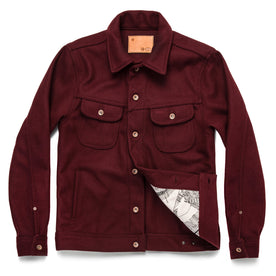 The Long Haul Jacket in Burgundy Melton Wool: Alternate Image 10, Outerwear by Taylor Stitch