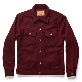 The Long Haul Jacket in Burgundy Melton Wool: Featured Image, Outerwear by Taylor Stitch