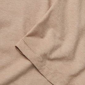 material shot of the sleeve of The Cotton Hemp Tee in Khaki, Knits by Taylor Stitch