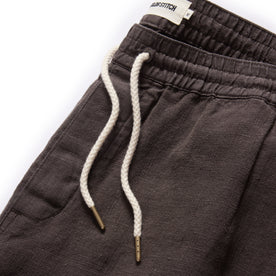 material shot of the drawcords on The Apres Pant in Shadow Hemp, Bottoms by Taylor Stitch