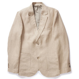 flatlay of The Sheffield Sport Coat in Natural Linen, Outerwear by Taylor Stitch