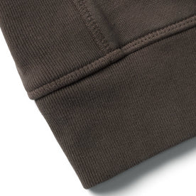 material shot of the ribbed hem on The Short Sleeve Fillmore Crew in Walnut, Knits by Taylor Stitch