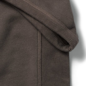 material shot of the ribbed sleeves on The Short Sleeve Fillmore Crew in Walnut, Knits by Taylor Stitch