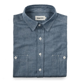 The California in Blue Everyday Chambray: Featured Image, Wovens by Taylor Stitch