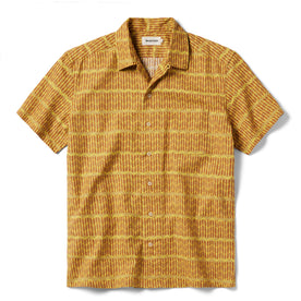 flatlay of The Short Sleeve Hawthorne in Gold Wave, Wovens by Taylor Stitch