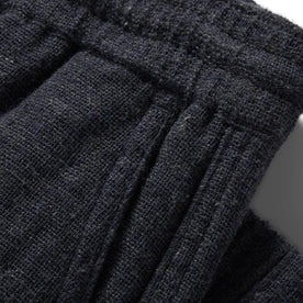 material shot of the texture of The Apres Pant in Charcoal Donegal, Bottoms by Taylor Stitch