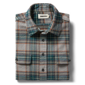 flatlay of The Ledge Shirt in Coastline Plaid, Wovens by Taylor Stitch