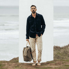 The Utility Shirt in Dark Navy Crepe Cord - featured image