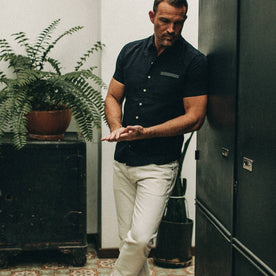 The Short Sleeve Hawthorne in Navy and Natural: Alternate Image 1, Wovens by Taylor Stitch