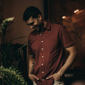 The Short Sleeve California in Rust Pique - featured image