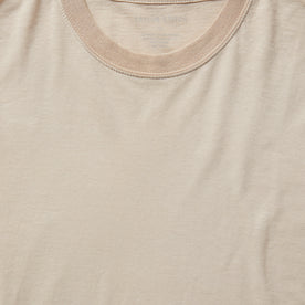 material shot of the collar on The Cotton Hemp Tee in Sand, Knits by Taylor Stitch