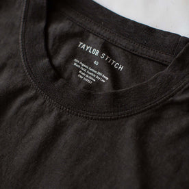 material shot of the collar on The Cotton Hemp Tee in Unite, Knits by Taylor Stitch