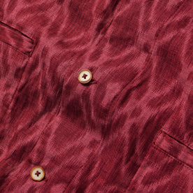 material shot of the buttons on The Havana in Wine Ikat, Wovens by Taylor Stitch