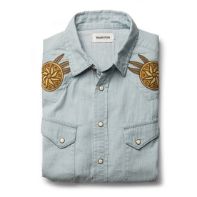 The Embroidered Western Shirt in Washed Selvage - featured image