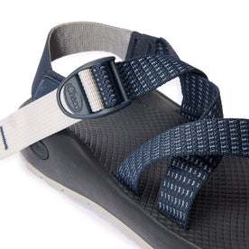 material shot of the adjustable Z strap on The Z/1 Classic USA in Navy Waffle, Footwear by Taylor Stitch