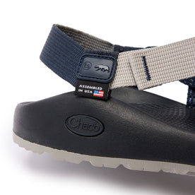 material shot of the heel riser on The Z/1 Classic USA in Navy Waffle, Footwear by Taylor Stitch