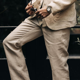 The Sheffield Trouser in Natural Linen - featured image