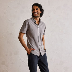 The Short Sleeve California in Steeple Grey Pique - featured image