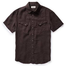 flatlay of The Short Sleeve Western in Morita, Wovens by Taylor Stitch