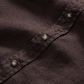 material shot of the snap buttons on The Short Sleeve Western in Morita, Wovens by Taylor Stitch