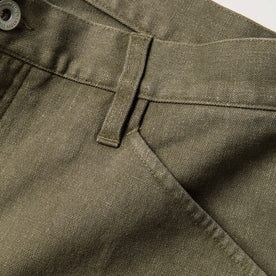 material shot of pocket, Bottoms by Taylor Stitch