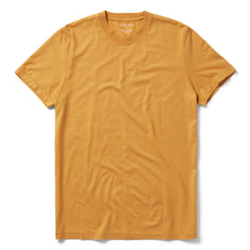 flatlay of The Cotton Hemp Tee in Mustard, Knits by Taylor Stitch