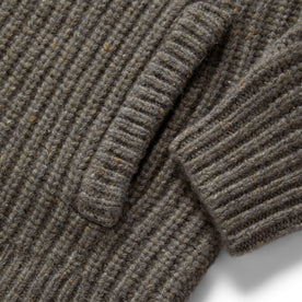 material shot of the pocket on The Fisherman Full-Zip in Taupe, Knits by Taylor Stitch