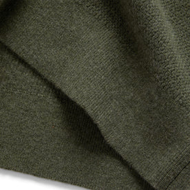 material shot of the hem on The Hudson Sweater in Heather Green, Knits by Taylor Stitch