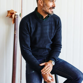 The Hugo Sweater in Navy - featured image