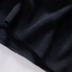 material shot of the hem on The Hugo Sweater in Navy, Knits by Taylor Stitch