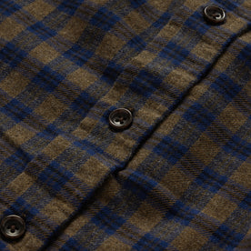 material shot of the buttons on The Jack in Terrace Plaid, Wovens by Taylor Stitch