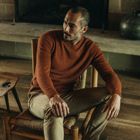 The Lodge Sweater in Rust - featured image