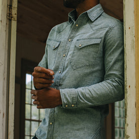 The Western Shirt in Indigo Stripe - featured image