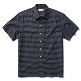 The Short Sleeve Hawthorne in Navy Dobby - featured image