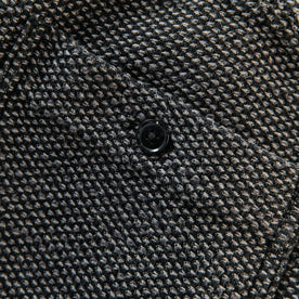 material shot of back button, Bottoms by Taylor Stitch