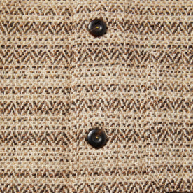 material shot of the jacket highlighting placket and dark horn buttons, Outerwear by Taylor Stitch