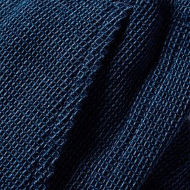 material shot of the pocket on The Apres Pant in Indigo Waffle, Bottoms by Taylor Stitch