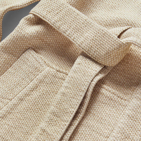 material shot of the belt on The Apres Robe in Natural Sashiko, Accessories by Taylor Stitch