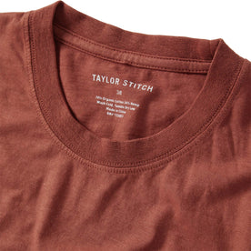 material shot of the collar on The Cotton Hemp Tee in Engine, Knits by Taylor Stitch